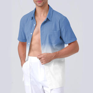 Men's Comfortable <b>Short</b> <b>Sleeve</b> <b>Button</b>-<b>Up</b> <b>Shirts</b> Personalized Casual Style with Customizable Logo Breathable for Autumn Season - Product Image 5