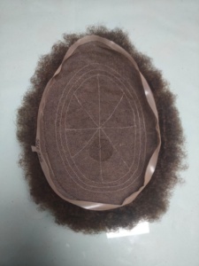 Bangladesh Taz Hair Perruque de cheveux humains Full Lace pour hommes avec grande taille Curly Style Transparent Lace Cap Toupee - Product Image 6