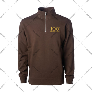 Cárdigan de punto con letras Iota Phi Theta IPT personalizado | Suéter Jacquard ligero unisex para capas y estilo diario - Product Image 1