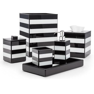 Juego de Baño de Cuatro Piezas de Resina Pulida de Diseño de Lujo de la Mejor Calidad, Efecto Mármol PILLAR, Personalizable, Impermeable para el Hogar Diario - Product Image 3