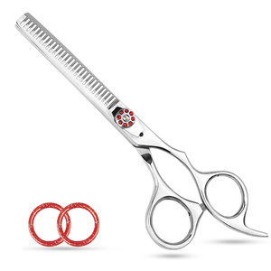 Ciseaux de coiffeur professionnels en argent vente en gros ciseaux à effiler les cheveux en acier inoxydable de haute qualité pointe de lame tranchante pour les salons de beauté - Product Image 1