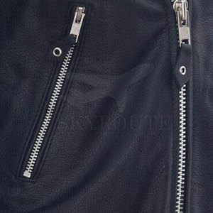 Chaqueta de Motociclista de Cuero con Cremallera Completa, Impermeable y Transpirable para Hombre, Servicio OEM, Marca Privada - Product Image 6