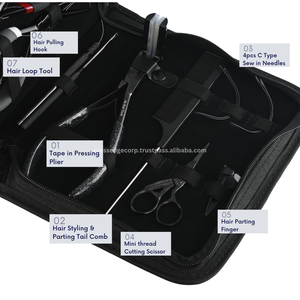 Kit de Herramientas Todo en Uno para Extensiones de Cabello de Queratina: Removedor de Cinta Adhesiva, Pinza para Presionar Tramas, Cortador de Adhesivos, Agujas Tipo C, Kit de Mantenimiento - Product Image 3
