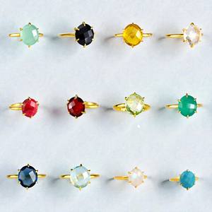 แหวนมูนสโตนสีรุ้งธรรมชาติ 8x12 มม. รูปไข่ - แหวนเงินแท้ 925 ขายส่ง - Product Image 3