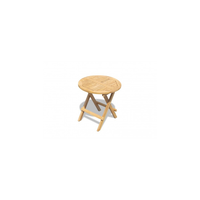 Table de pique-nique ronde pliable en teck massif moderne pour l'extérieur, le camping, la randonnée, la restauration, l'hôtellerie et la cuisine extérieure (vente en gros)