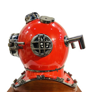Calvin Handicraft 7 Inch <b>Red</b> Vintage Diver Helmet Antique US Navy Diving Divers Helmet <b>Gift</b> Item for CHRISTMAS - Product Image 1