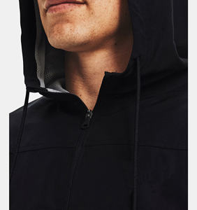 Veste coupe-vent de sport respirante à séchage rapide pour hommes, logo personnalisé, athlétique, fitness, jogging, col montant, fermeture éclair, version estivale - Product Image 6