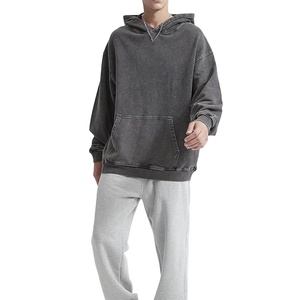 Sudadera con Capucha Extra Grande Personalizada de 400, 420, 450 GSM, Tejido Sólido, 100% Algodón, para Hombre, Estilo Urbano, con Forro Polar Bordado - Product Image 2