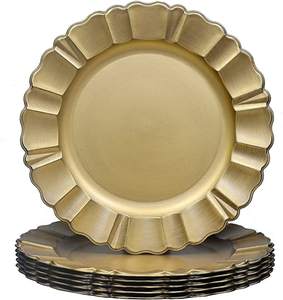 Plaque de chargeur en métal martelé en cuivre luxueux, plateau de Table classique élégant fait à la main, prix bas, plaque de chargeur en métal traditionnel - Product Image 6