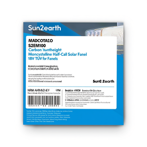 Panneau solaire monocristallin léger Sun2Earth S2EM100 à demi-cellules 18V certifié TUV - Product Image 2