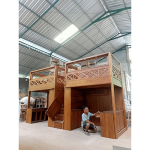 BIGA Customizable Knockdown <b>Wooden</b> <b>Bunk</b> <b>Bed</b> Space-Saving Furniture with Storage Solutions for Modern Home and Families - Product Image 1