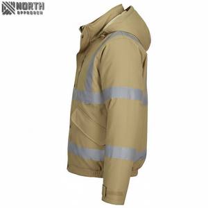 Sécurité noir haute visibilité sécurité refléter haute visibilité temps froid veste homme Racer Bomber veste personnalisée - Product Image 3