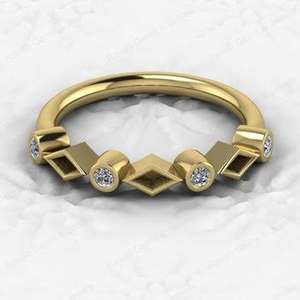 925 Sterling Silver Semi Mounts Half Eternity Ring Superbe CZ Gemstone Lait maternel Cendres Résine Souvenirs Bons Composants de Bijoux - Product Image 6