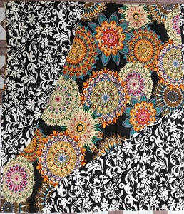 Tissu imprimé floral Mandala coloré pour vêtements Matériau en coton respirant doux pour chemises robes jupes et décoration de la maison - Product Image 6