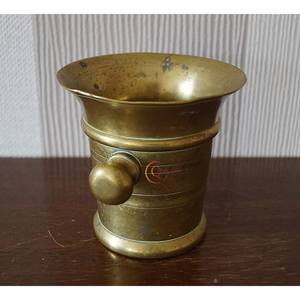 Mortero y Maja de Metal de latón dorado, molienda de frutas secas y hierbas, mortero y Maja de latón de Metal pulido brillante a precio barato - Product Image 5