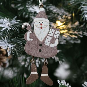 Adornos colgantes de pared navideños de madera tradicionales perfectos para temas clásicos de decoración del hogar de vacaciones - Product Image 5