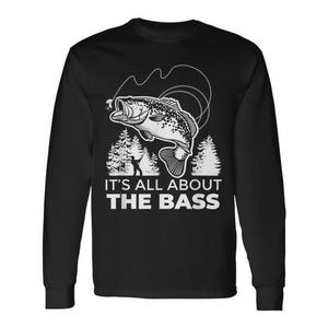 T-shirt a maniche lunghe promozionale con design "All About the Bass" - Product Image 1