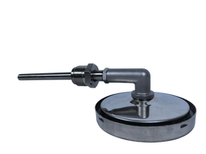 Paslanmaz Çelik Kasa Endüstriyel Bimetal Termometre 4 inç Kadran 0-100C Alt Montaj 1/2 inç NPT Proses Bağlantılı Sıcaklık Göstergesi - Product Image 1