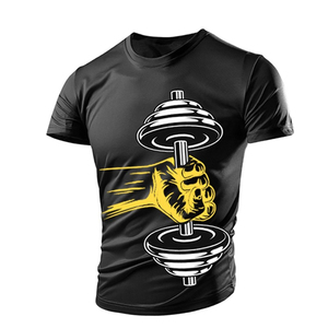 Camiseta de gimnasio de entrenamiento físico para hombre de alta calidad Camiseta de compresión con estampado de logotipo personalizado en stock Varios tamaños disponibles - Product Image 1