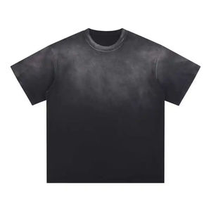 T-shirt vintage personnalisé délavé à l'acide pour hommes t-shirts graphiques streetwear surdimensionnés 100% coton vêtements grande taille pour hommes vierges - Product Image 2