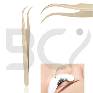 Easy to Use Non Slip Premium Quality Fiber Tip Eyelash Extension Tweezers Good Quality Eyelash Grafted Tweezers - Product Image 3