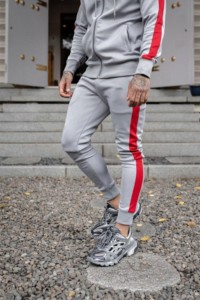 Survêtement pour hommes Streetwear Distressed Hoodie Sweatpants Set Custom Embroidered For Men Acid Washed Vintage - Product Image 5