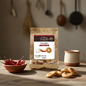 Taralli Tradicionales Horneados Picantes Sin Gluten Duros 250g 12 Unidades con Chile y Granos - Product Image 3