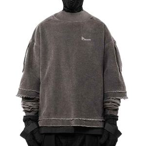 Camiseta de Manga Larga de Nueva Llegada, Algodón de Alta Calidad, Talla Grande, Cuello Redondo, Doble Capa, Camiseta de Manga Larga para Hombre - Product Image 1