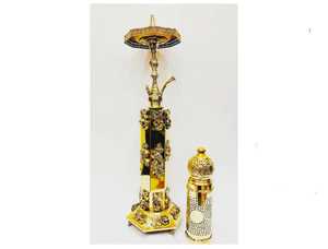 Cachimba de Fumar Hecha a Mano con Acabado de Latón Lacado Personalizado, Diseño Único, Cachimbas de Lujo Egipcias Farida - Product Image 2