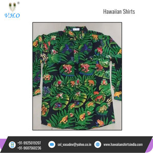 Camisa hawaiana de manga larga para hombre, ropa de playa, personalizada, informal, lisa, a precio bajo, nuevo diseño - Product Image 2