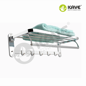 Porte-serviettes mural en acier inoxydable brillant de 24 pouces Porte-serviettes de salle de bain Durable antirouille Moderne finition polie Organisateur - Product Image 6