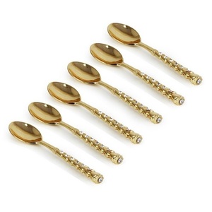 Cubiertos Modernos de Oro Mate para Cena, Cuchillo, Tenedor y Cuchara con Diseño Brillante, Chapados en Oro, Hechos a Mano para Bar, Hotel y Cafetería - Product Image 4