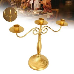 Candelabro de Metal chapado en oro moderno hecho a mano, decoración de lujo para el hogar para Pascua, otras ocasiones, candelabros de Metal, candelabros - Product Image 2