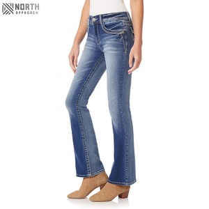 Nouveautés 2025, vente chaude, pantalon décontracté pour femmes, denim bleu, 3D, droit, respirant, taille mi-haute, sur mesure, grande taille - Product Image 5