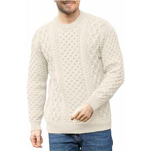 Servicio OEM transpirable buena calidad personalizado hombres suéteres pulóver prendas de punto ropa de invierno cuello redondo tejido diseñador para la venta - Product Image 2