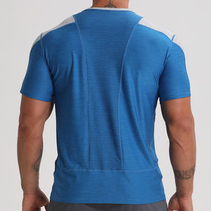 Camiseta ajustada de poliéster/algodón con logotipo personalizado para hombre, camiseta de manga corta con hombros caídos, tejido de peso pesado, estampado de animales de Hip Hop en blanco - Product Image 2