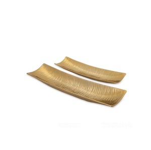 ที่ไม่ซ้ำกันอลูมิเนียมจานทองชุดที่2สำหรับเครื่องครัวอาหารเย็นจานและจานสีทองการออกแบบที่เรียบง่ายตารางห้องครัว - Product Image 4