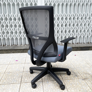 HOM1081-04 Chaise de bureau pivotante contemporaine avec appui-tête réglable, dossier en maille, mécanisme de levage pour usage domestique, en tissu PU, mousse et plastique - Product Image 6