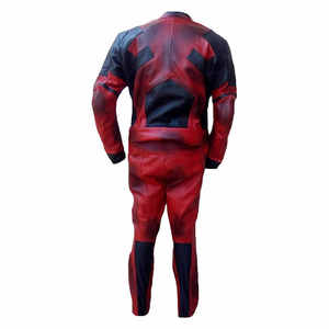 Combinaison de course moto en cuir personnalisée, imprimée, hiver, grande taille, coupe-vent, respirante, entièrement rouge et noire, cirée, personnalisable pour équipe, marque de course - Product Image 3