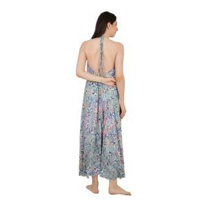 Vestido Maxi Halter Floral Hecho a Mano, Estilo Boho Vintage, Elegante, Talla XS, Largo hasta la Rodilla, Transpirable y Sostenible, para el Día a Día o el Club - Product Image 3