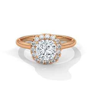 Bague solitaire halo en argent sterling 925 avec zircon cubique taille coussin 2,0 carats, pour fiançailles, mariage, bijoux de fête raffinés, cadeau pour femme - Product Image 3
