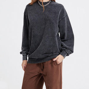 Sudadera de fabricante personalizada 600gsm peso pesado grueso desgastado recortado Zip up bordado parche hombres ácido lavado Zip Up Hoodie - Product Image 4