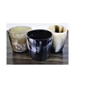 Corne de verre à boire en corne antique naturelle de taille personnalisée avec articles de fête Fête d'hôtel par Crescents artisanat - Product Image 3