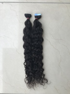 Cabello humano virgen sin procesar, cutícula sin procesar, línea de 24 pulgadas, cinta rizada Natural, extensión de cabello humano - Product Image 4
