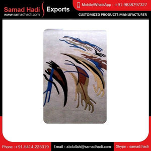 Tapis de laine touffeté à la main de luxe du fournisseur direct d'usine tapis de cuisine de haute qualité motif brodé abstrait haute vente coton - Product Image 2