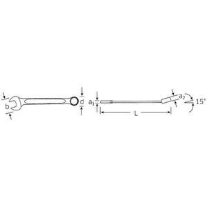 Llave Combinada Stahlwille en Pulgadas, Llave Inglesa de Boca Abierta - Product Image 2