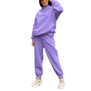 ชุดวอร์มผู้หญิงพรีเมียม ผ้าฝ้าย 100% สำหรับฤดูหนาว สไตล์สตรีทแวร์ มีฮู้ด ผ้าฟลีซ ระบายอากาศได้ดี ออกแบบได้ตามสั่ง สำหรับขายส่ง - Product Image 3