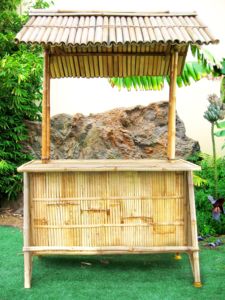 Bamboo Tiki <b>Bar</b> Set with Seagrass Umbrella and Modern Design <b>for</b> <b>Home</b> <b>Bar</b> & Hotel Use - Product Image 3