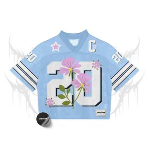 Réversible personnalisé de haute qualité recadrée maillot de football américain respirant court uniforme Maillot pour la pratique du baseball de football - Product Image 1