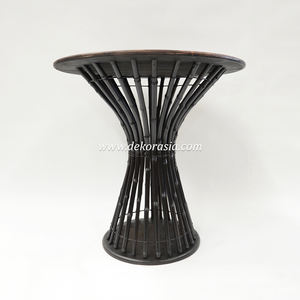 Modern Bamboo Dining <b>Table</b> with Wooden <b>Top</b> Elegant Natural Wood <b>Table</b> Furniture for Stylish Dining Room - Product Image 3
